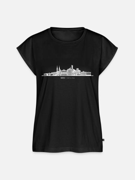 Wien Sehenswürdigkeiten Skyline Geschenk - Frauen Premium Bio Top - Schwarz