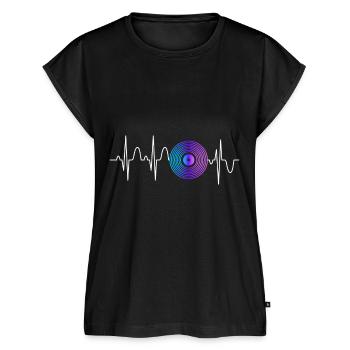 Vinyl record - Women’s Premium Organic Top - black - Front - AI Model Female 172 light (172cm)