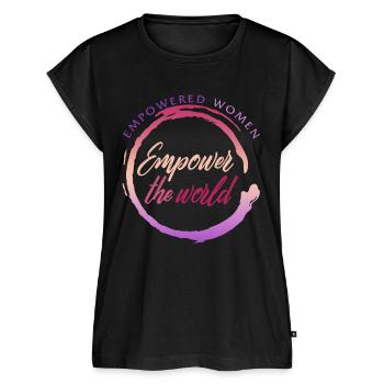 Feministisches Hemd, Empowered Women Empowered The - Frauen Premium Bio Top - Schwarz - Vorne - AI Model Female 172 light (172cm)