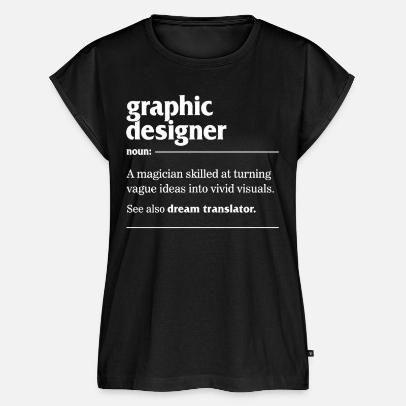 Chemise de conception graphique, graphiste Nom A - Haut bio Premium Femme - noir