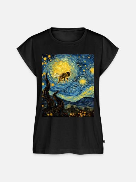 Bumblebee Sternenhemd Pollinator - Frauen Premium Bio Top - Schwarz