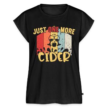 Just one more Cider / Cider - Women’s Premium Organic Top - black - Front - AI Model Female 172 light (172cm)