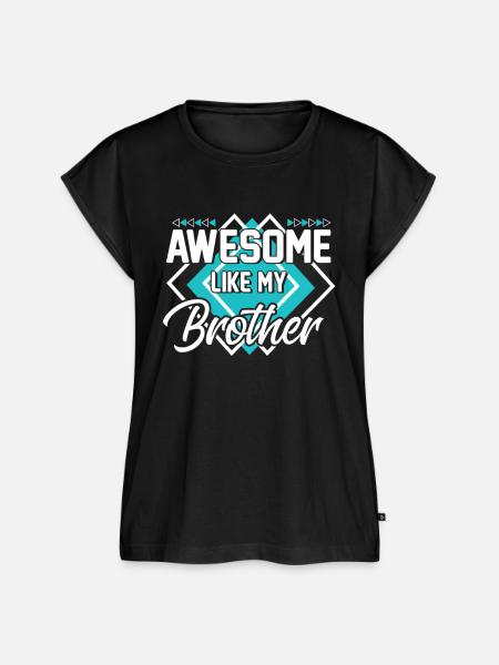 Großartig wie mein Bruder - Frauen Premium Bio Top - Schwarz