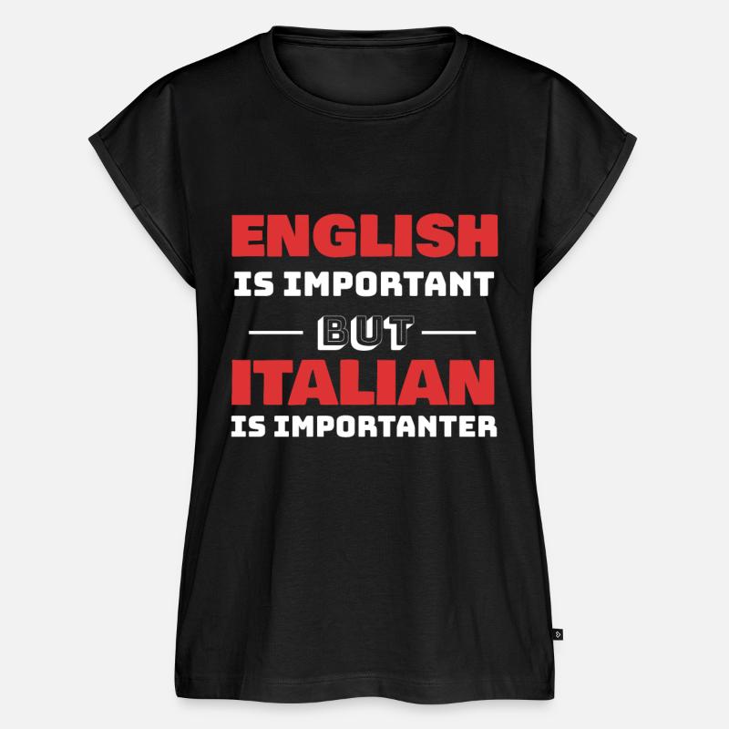 Italian language teaching foreign language gift - Women’s Premium Organic Top - black