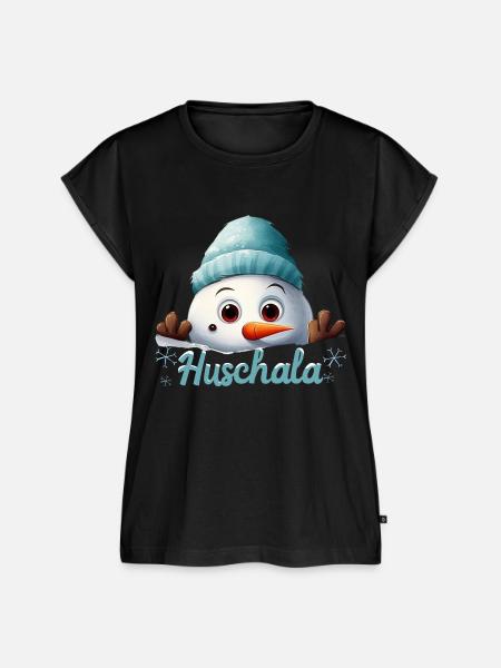 Huschala Kalt Winter fränkisch - Frauen Premium Bio Top - Schwarz