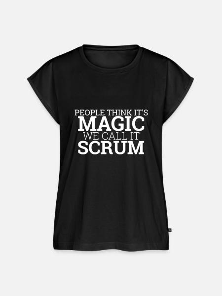 "Scrum Master Magic | "Scrum Master"" - Frauen Premium Bio Top - Schwarz