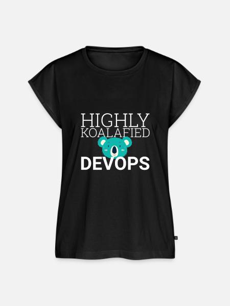 "DevOps Koalafied | Softwareentwicklung" - Frauen Premium Bio Top - Schwarz