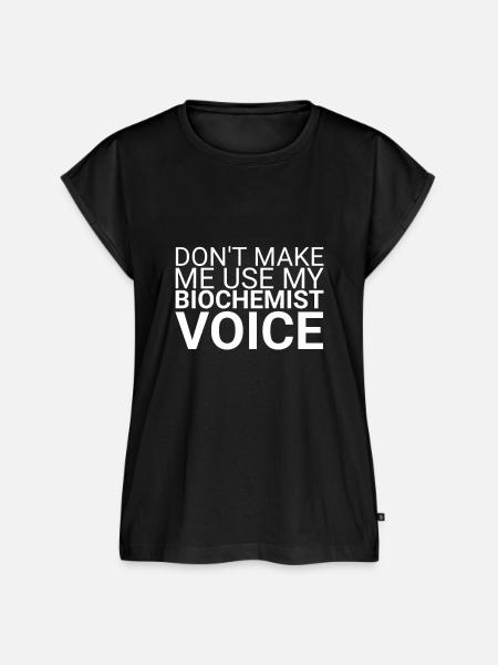 "Biochemist Voice | Biochemie" - Frauen Premium Bio Top - Schwarz
