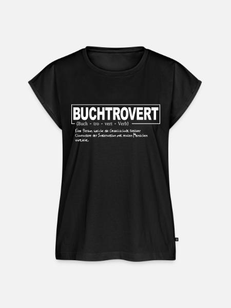 Buchtrovert - Frauen Premium Bio Top - Schwarz