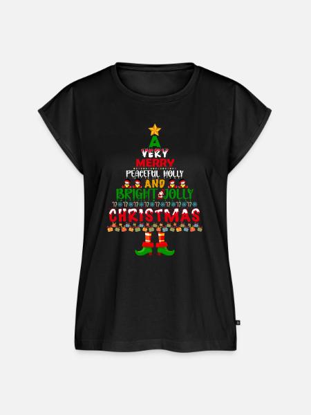 Hässlicher Weihnachtsbaum Ugly Christmas - Frauen Premium Bio Top - Schwarz