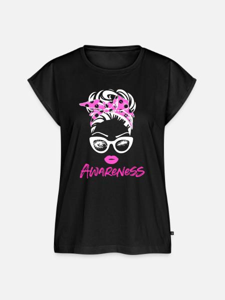 Brustkrebs Bewusstsein - Frauen Premium Bio Top - Schwarz