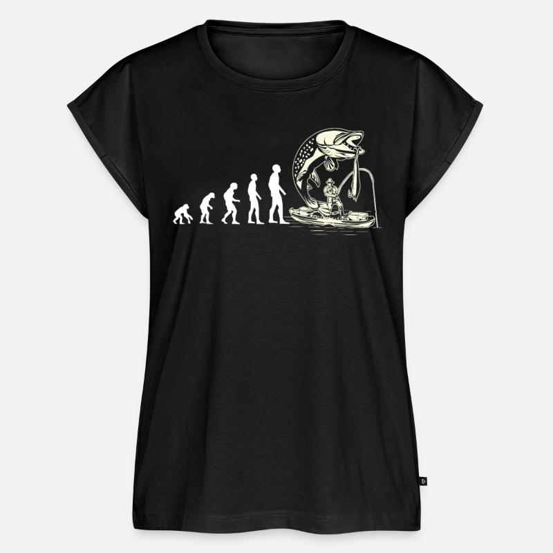 Evolution canoe angler white - Women’s Premium Organic Top - black