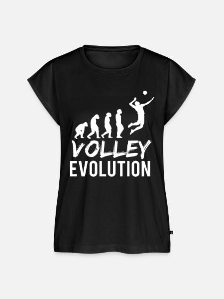 VOLLEY-ENTWICKLUNG - Frauen Premium Bio Top - Schwarz