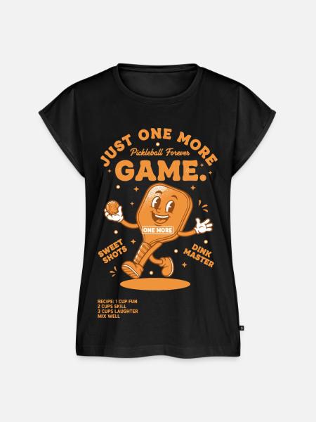 Pickleball-lustiger Pickleball-Pickleball - Frauen Premium Bio Top - Schwarz