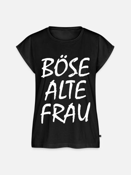 Böse alte frau - Frauen Premium Bio Top - Schwarz