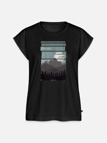 natur - Frauen Premium Bio Top - Schwarz