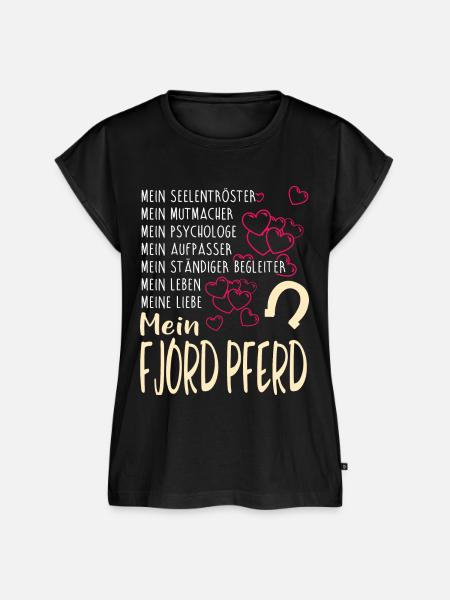 FJORD-PFERD - mein - Frauen Premium Bio Top - Schwarz