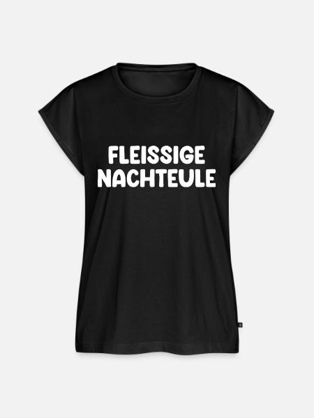 Fleissige Nachteule - Frauen Premium Bio Top - Schwarz