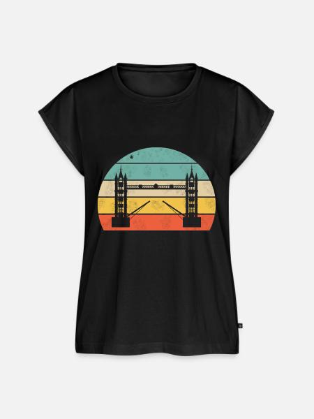 Tower Bridge Shirt - Frauen Premium Bio Top - Schwarz