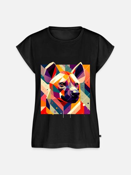 Hyäne - Frauen Premium Bio Top - Schwarz