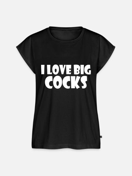 I love big cocks - Frauen Premium Bio Top - Schwarz