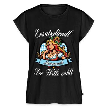 Bayerisches Volksfest Herzmadl Dirndl Ersatz - Frauen Premium Bio Top - Schwarz - Vorne - AI Model Female 172 light (172cm)