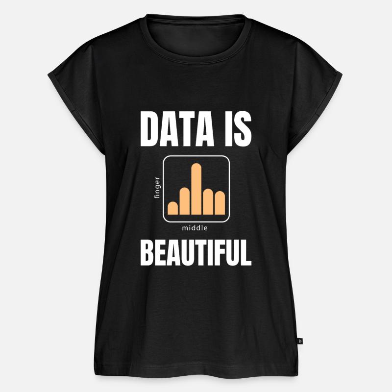 Data dyb læring AI nerd big data er smuk - Dame Premium økologisk top - sort
