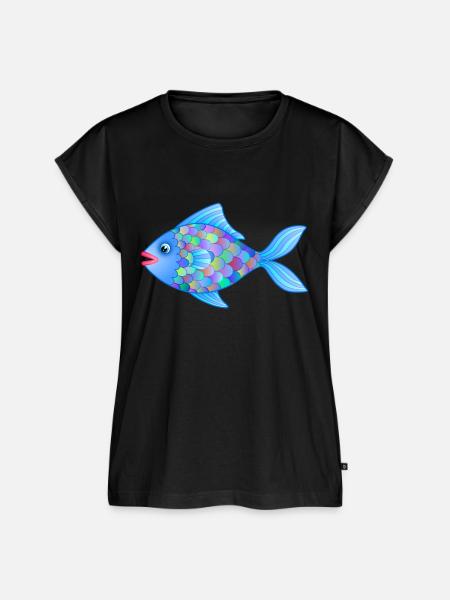 Fatty der Fisch - Frauen Premium Bio Top - Schwarz
