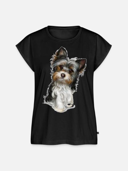 Süßer Hund - Frauen Premium Bio Top - Schwarz