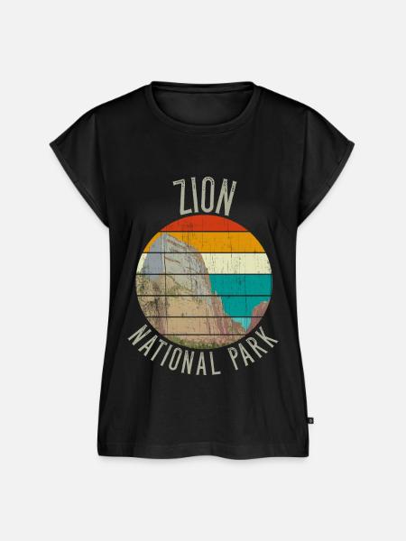 ZION NATIONAL PARK - Frauen Premium Bio Top - Schwarz
