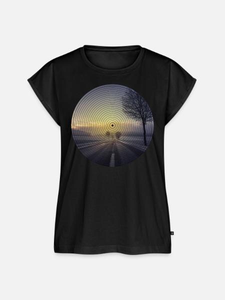 Landschaft 1 - Frauen Premium Bio Top - Schwarz