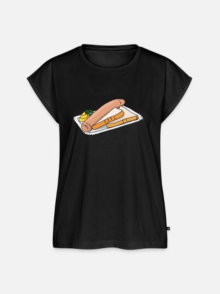 Bockwurst - Frauen Premium Bio Top - Schwarz