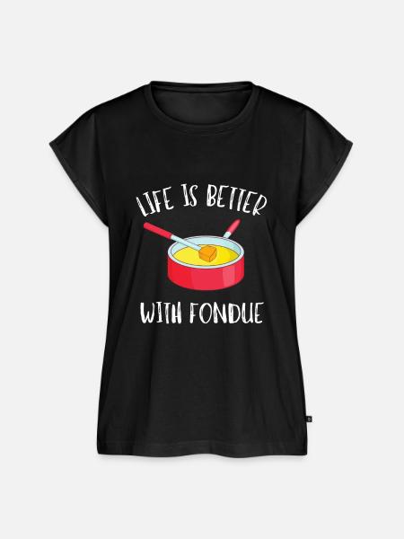 Swiss Cheese Fondue - Frauen Premium Bio Top - Schwarz