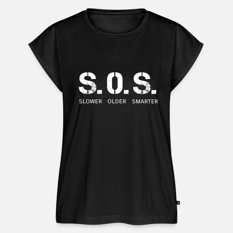 SOS è più lento e più vecchio - Top ecologico premium da donna - nero