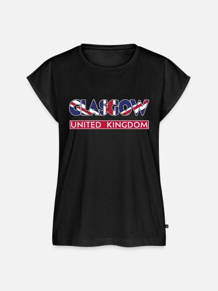 Glasgow - Vereinigtes Königreich - Frauen Premium Bio Top - Schwarz