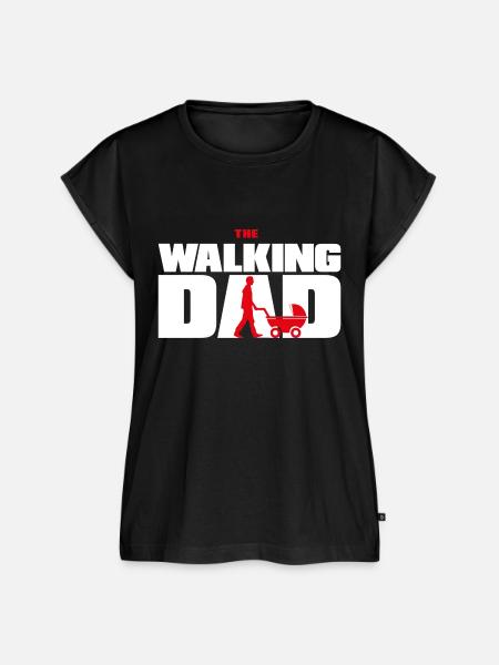 The WALKING DAD Design - Frauen Premium Bio Top - Schwarz