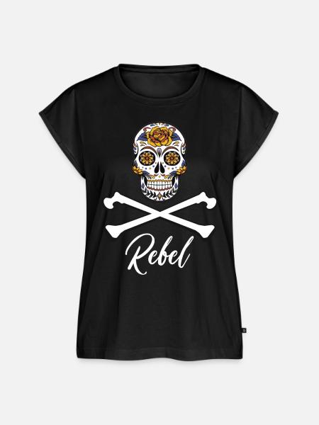 Skull Rebel 2 - Frauen Premium Bio Top - Schwarz