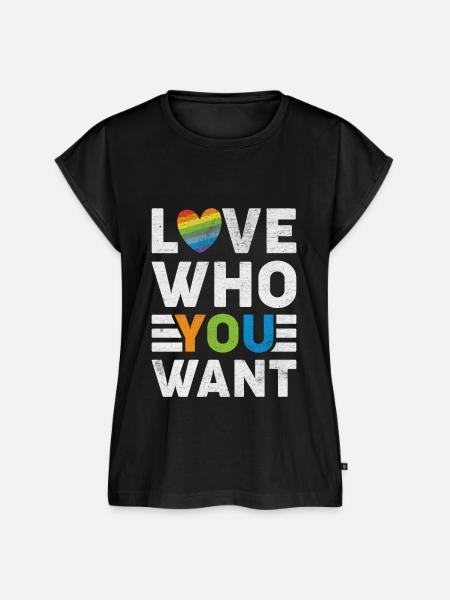 Pride Statement | Love Is Love - Frauen Premium Bio Top - Schwarz