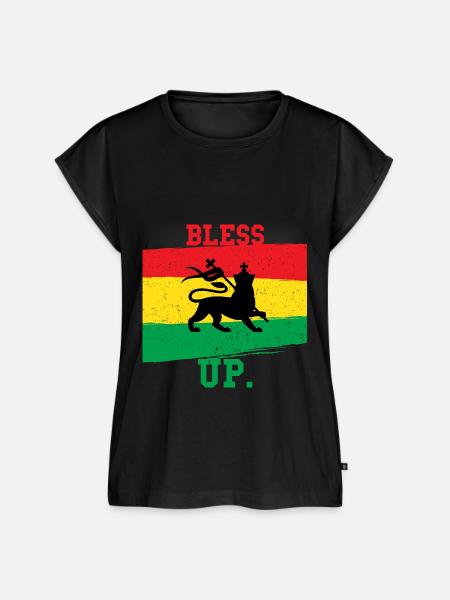 Bless up Geschenkidee Rasta - Frauen Premium Bio Top - Schwarz