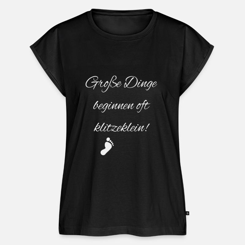 Grosse Dinge beginnen oft klitzeklein - Frauen Premium Bio Top - Schwarz