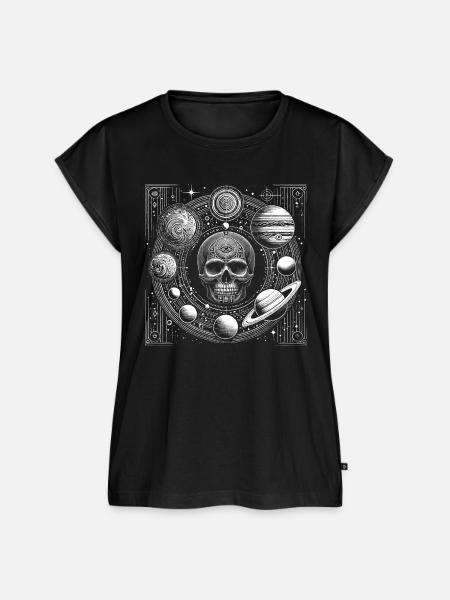 Planetare Erleuchtung - Frauen Premium Bio Top - Schwarz