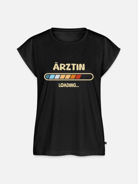 Ärztin Loading - Frauen Premium Bio Top - Schwarz