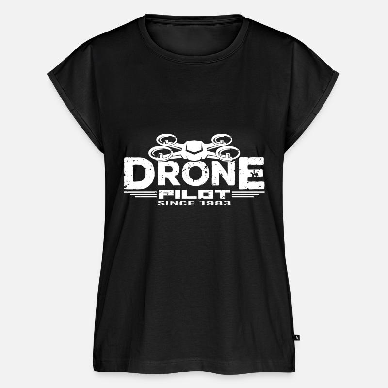 Drone Drones Drone Flight Drone Pilot 1983 - Haut bio Premium Femme - noir