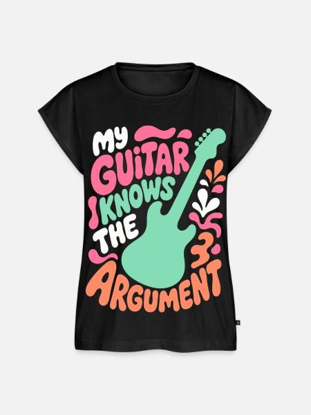 Gitarre kennt das Argument - Frauen Premium Bio Top - Schwarz