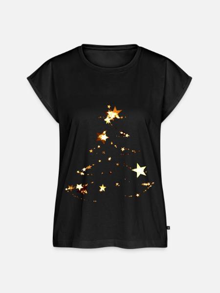 Weihnachten glow - Frauen Premium Bio Top - Schwarz