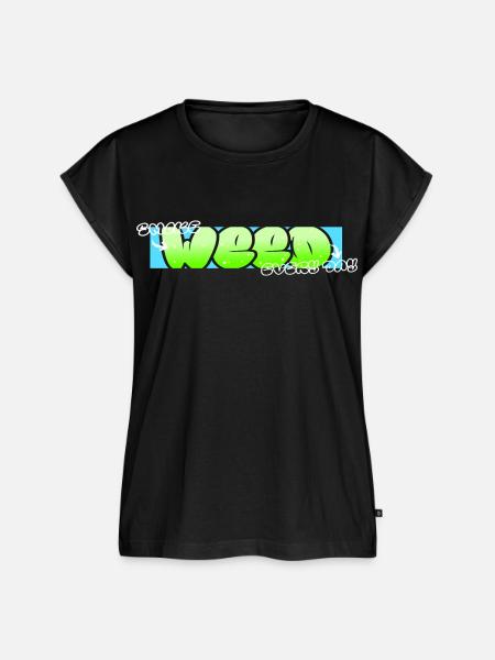Weed - Graffiti Art - Frauen Premium Bio Top - Schwarz
