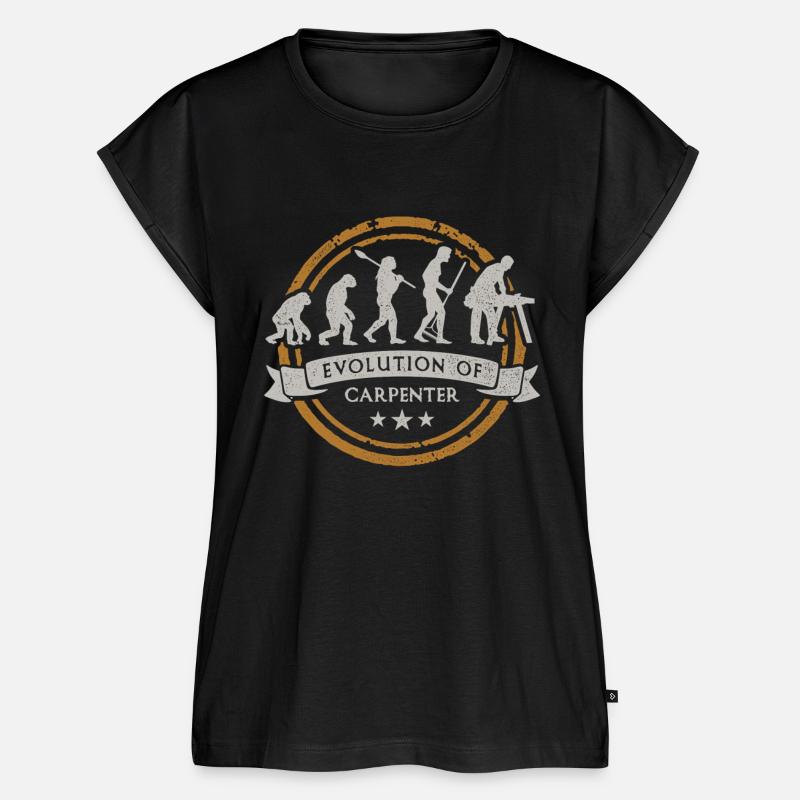 Evolution des Schreiners - Frauen Premium Bio Top - Schwarz