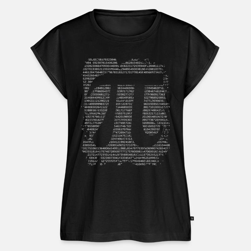 Math Pi circle number - Women’s Premium Organic Top - black