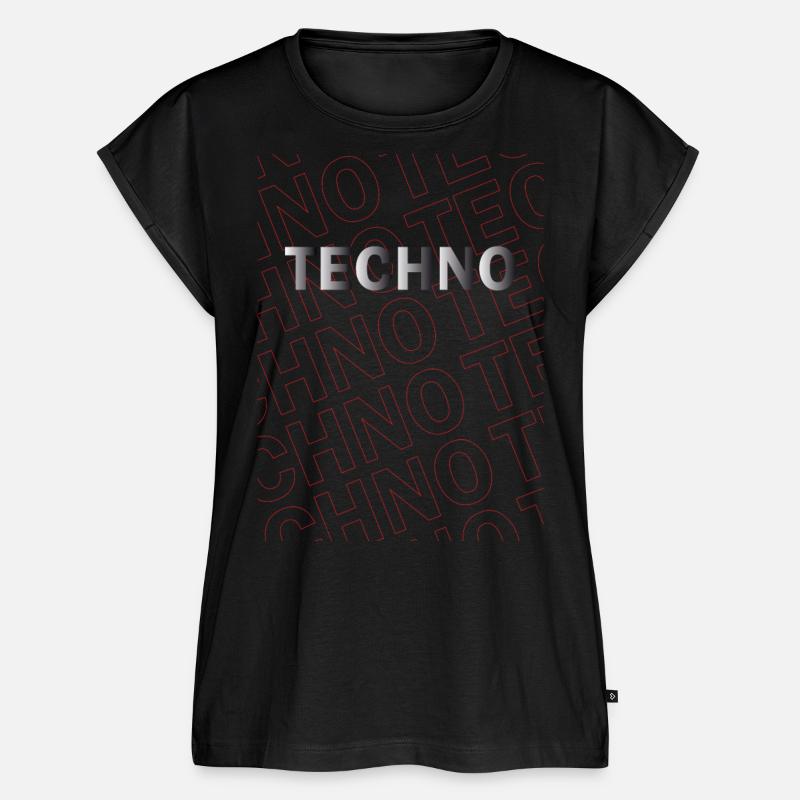 TECHNO TECHNO TECHNO - Women’s Premium Organic Top - black