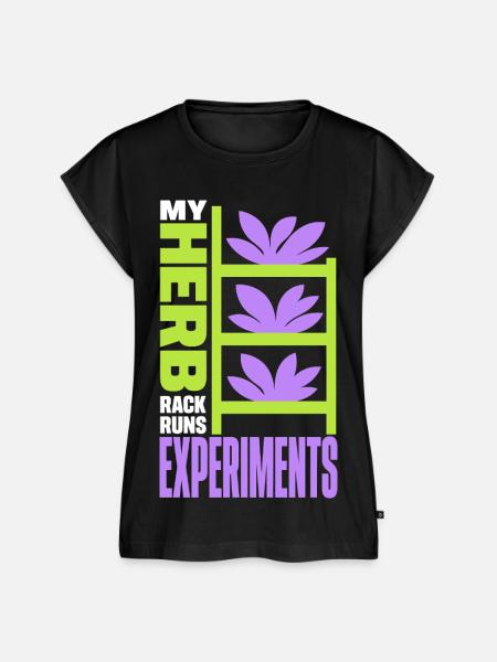 Kräuterregal – My Herb Rack Runs Experiments - Frauen Premium Bio Top - Schwarz